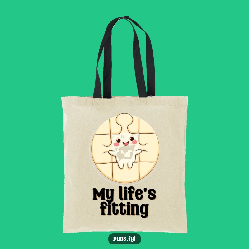 Funny Puzzle Piece Tote Bag: Carry Your Joyful Fit Everywhere