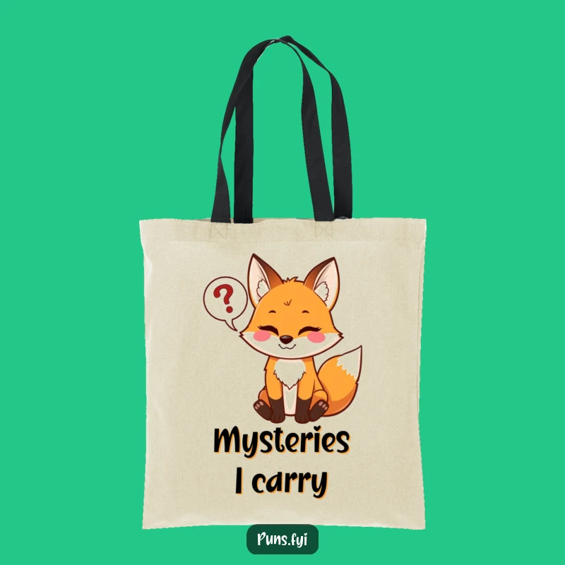 Funny Mischievous Fox Tote Bag: Carry Your Questions in Style